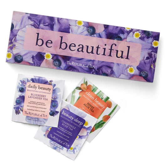 The Republic of Tea Be Beautiful Trio Sampler Set, 30 Herbal Tea Bags : Beauty & Personal Care