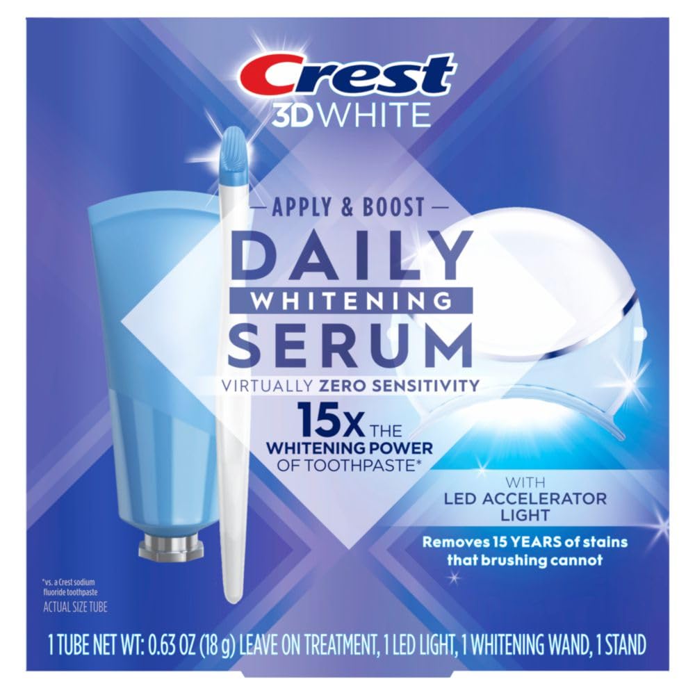 Crest Whitening Emulsions Leave-On Teeth Whitening Gel Kit With Led Accelerator Light, 0.63 Oz