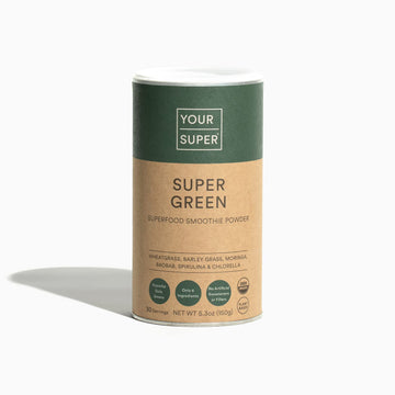 Your Super Organic Super Green Smoothie Mix ? Superfood Powder for Natural Immune Support, Made with Wheatgrass, Barley Grass, Moringa, Spirulina, Chlorella & Baobab Powder (30 Servings)