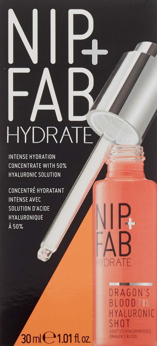 Nip+Fab Dragon'S Blood Hyaluronic Fix Shot | 30 Ml | Delivering Optimum Hydration For Plumper And Fresh Complexion Look | Vegan & Cruelty-Free