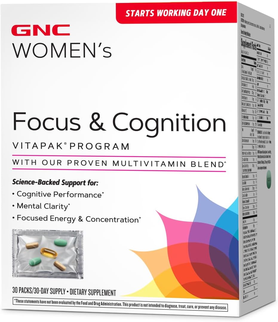 Gnc Women'S Focus & Cognition Vitapak Program (30 Servings)