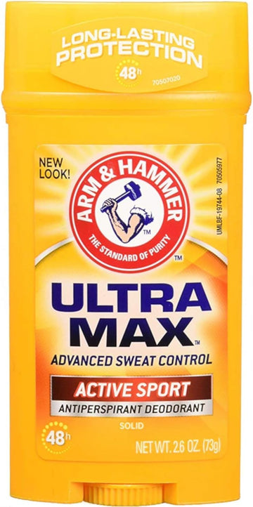 Arm & Hammer Deodorant 2.6Oz Solid Ultra Active Sport (Wide) (3 Pack)