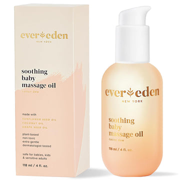 Evereden Soothing Baby Massage Oil: Cotton Dew 4 Fl Oz. | Non-Toxic And Clean Baby Care | Clean Ingredients