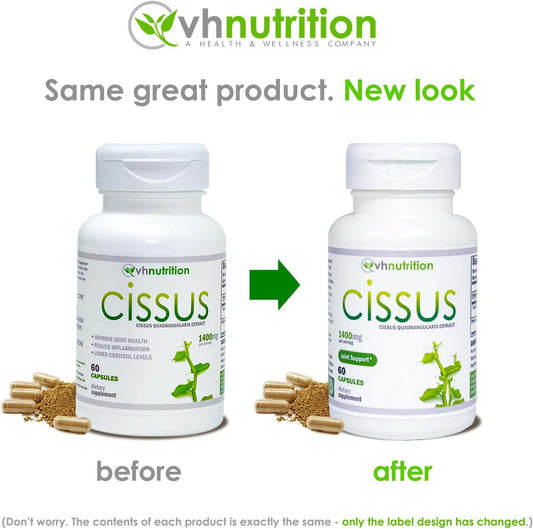 VH Nutrition CISSUS QUADRANGULARIS Capsules | Bone and Joint Support* Supplement | 60 Capsules