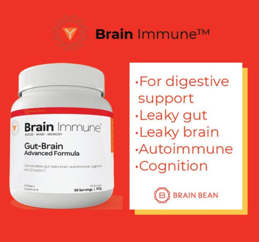 Brain-Immune | Advanced Formula To Support Leaky Gut, Leaky Brain, Immune System | With 10G Colostrum With Lactoferrin, 5G L-Glutamine, 4G Igy Max, And 1G Inulin | 30 Servings