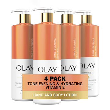 Olay Tone Evening And Hydrating Body Lotion, Deep Moisture, 17Oz (Pack Of 4)