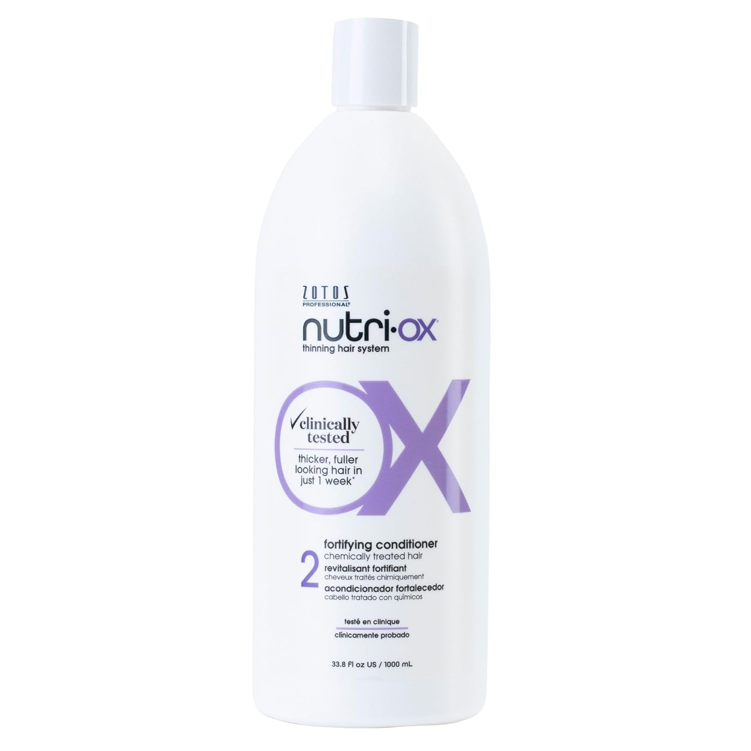 NUTRI-OX Fortifying Conditioner Chemically-Treated for Colored Thinning Hair | Thicker, Fuller-Looking Hair | Clinically & Dermatologically Tested | Peppermint | Color-Safe