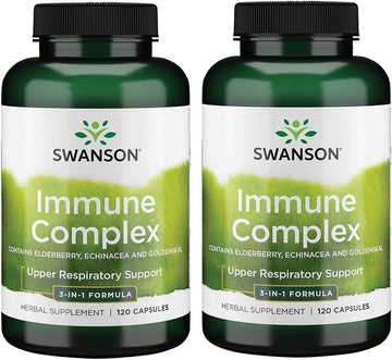 Swanson Immune Complex - Contains Elderberry Echinacea And Goldenseal 120 Caps 2 Pack