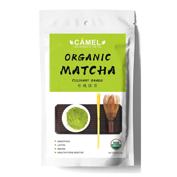 Camel Certified Organic Matcha Green Tea Powder Matcha Culinary Grade 4 Oz First Harvest Pure Matcha Powder Unsweetened Baking Latte Smoothies High In Antioxidant Detox Gluten Free Vegan