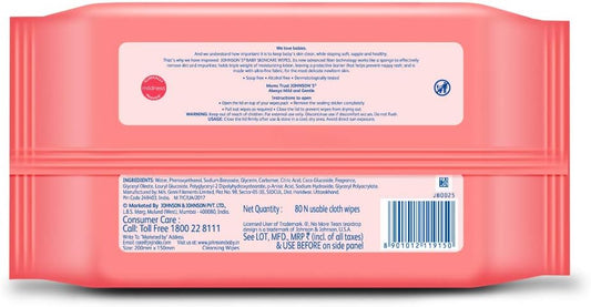 Johnsons Baby Skincare Wipes 72 Sheets
