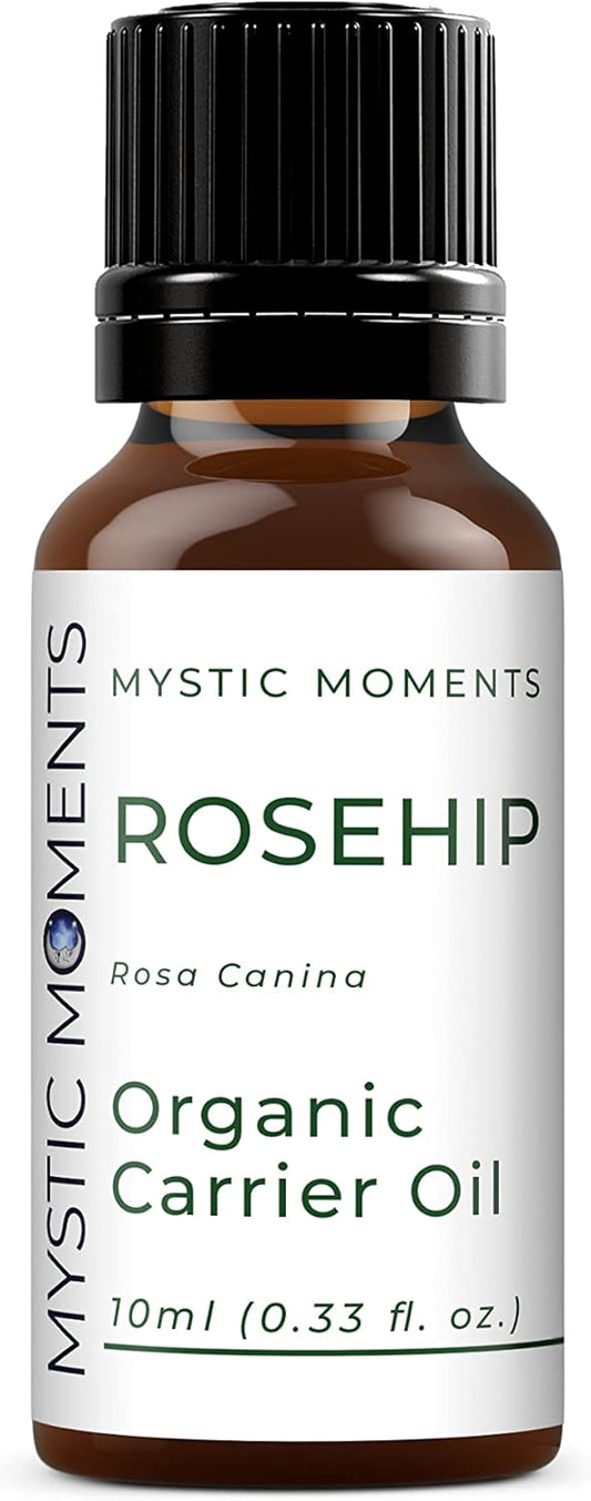 Mystic Moments | Organic Rosehip Carrier Oil 10ml - Pure & Natural Oil Perfect for Hair, Face, Nails, Aromatherapy, Massage and Oil Dilution Vegan GMO Free