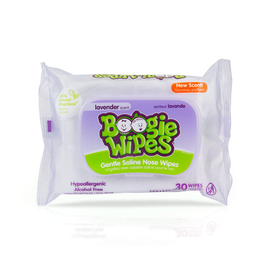 Baby Wipes By Boogie Wipes, Wet Wipes For Face, Hand, Body & Nose, Fsa/Hsa Eligible, Made With Vitamin E, Aloe, Chamomile And Natural Saline, Natural Lavender Scent, 30 Count, Pack Of 6