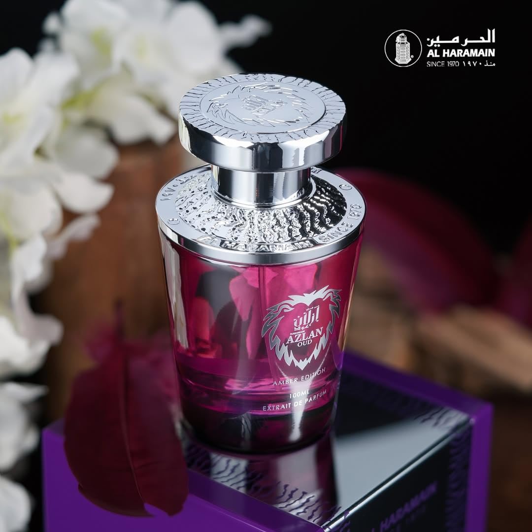 Al Haramain Azlan Oud Amber Edition For Unisex - Arabian Perfume For Women And Men - Long Lasting Woody Fragrance With Notes Of Grapefruit, Leather, Musk, Vanilla - Arabic Cologne - 3.4 Oz Edp Spray : Beauty & Personal Care
