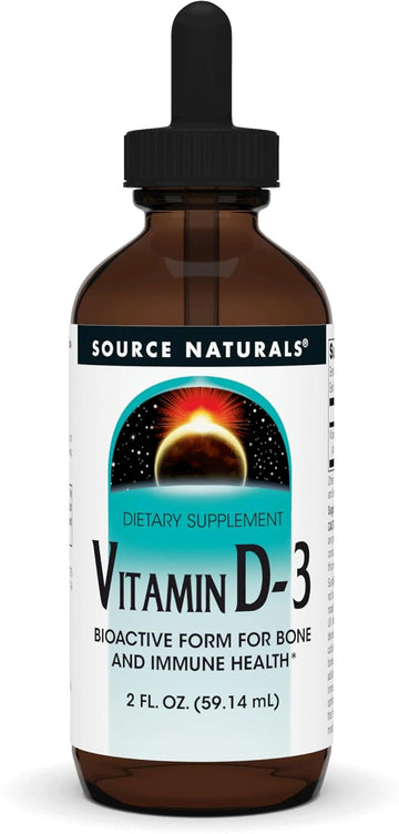 Source Naturals Vitamin D-3 Liquid Drops 2000 Iu Supports Bone & Immune Health* - 2 Fluid Oz