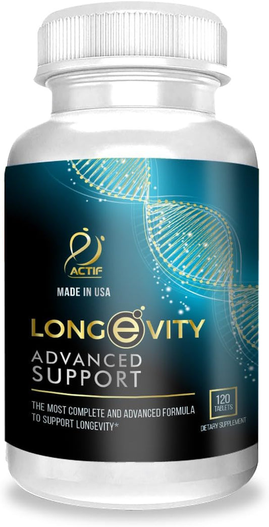 Actif Longevity Advanced Support With 20 Factors - Non-Gmo, 2 Month Supply, Made In Usa