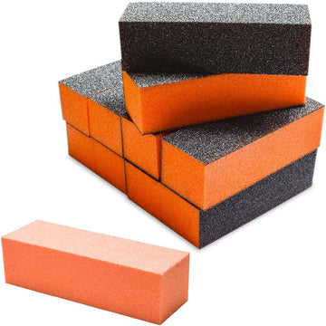 Karlash Nail Buffer Sanding Block Polisher Buffing File Nail Art Manicure Pedicure File 80/80 (Orange)