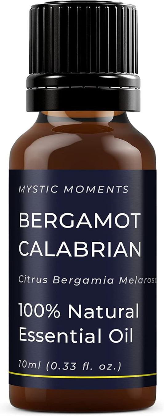 Mystic Moments | Bergamot Calabrian Essential Oil 10ml - Natural oil for Diffusers, Aromatherapy & Massage Blends Vegan GMO Free
