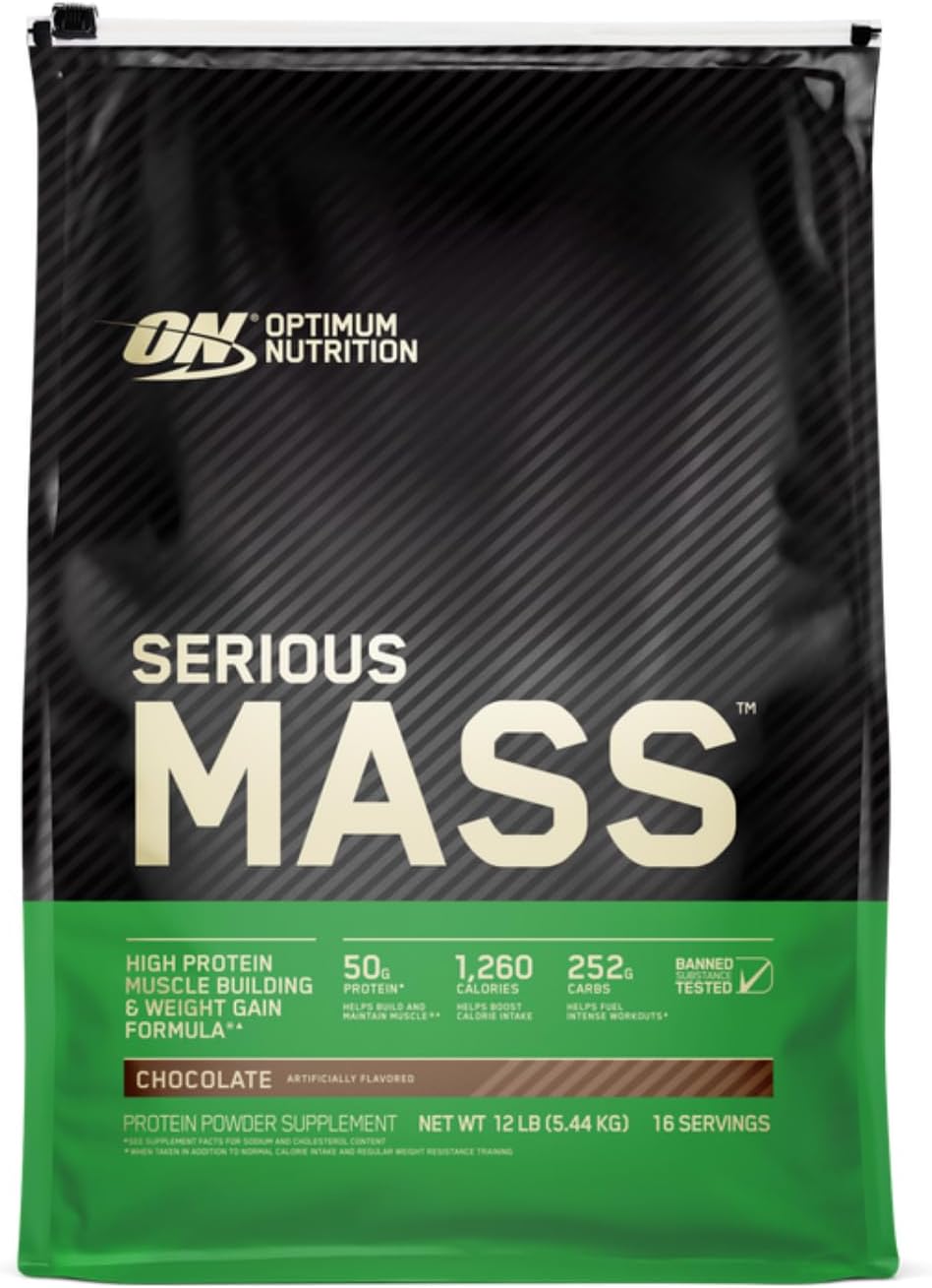 Optimum Nutrition Serious Mass Weight Gainer Protein Powder, Vitamin C