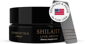 Cymbiotika Pure Shilajit Resin With Elemental Gold, Fulvic Acid, 84+ Trace Minerals, Digestive & Immune Supplement To Support Focus & Energy, Overall Health, High Potency, Vegan, Non Gmo, 15G Jar