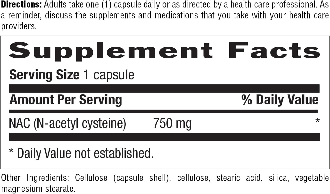 Country Life N-Acetyl Cysteine (Nac) 750 Mg – Premium Liver Support And Lung Health Supplement – Powerful Antioxidant Protection, Liver Detox & Cleanse, Immune Support, 30 Vegetarian Capsules : Health & Household
