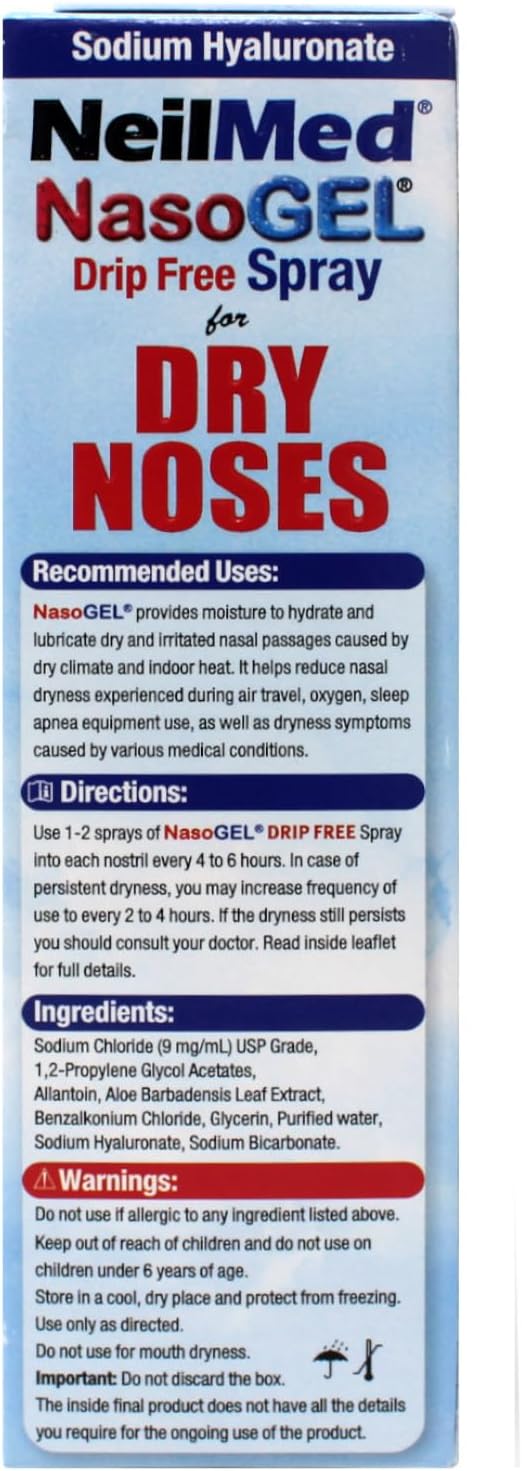 NeilMed NasoGEL Spray - 1 oz, Pack of 2 : Health & Household