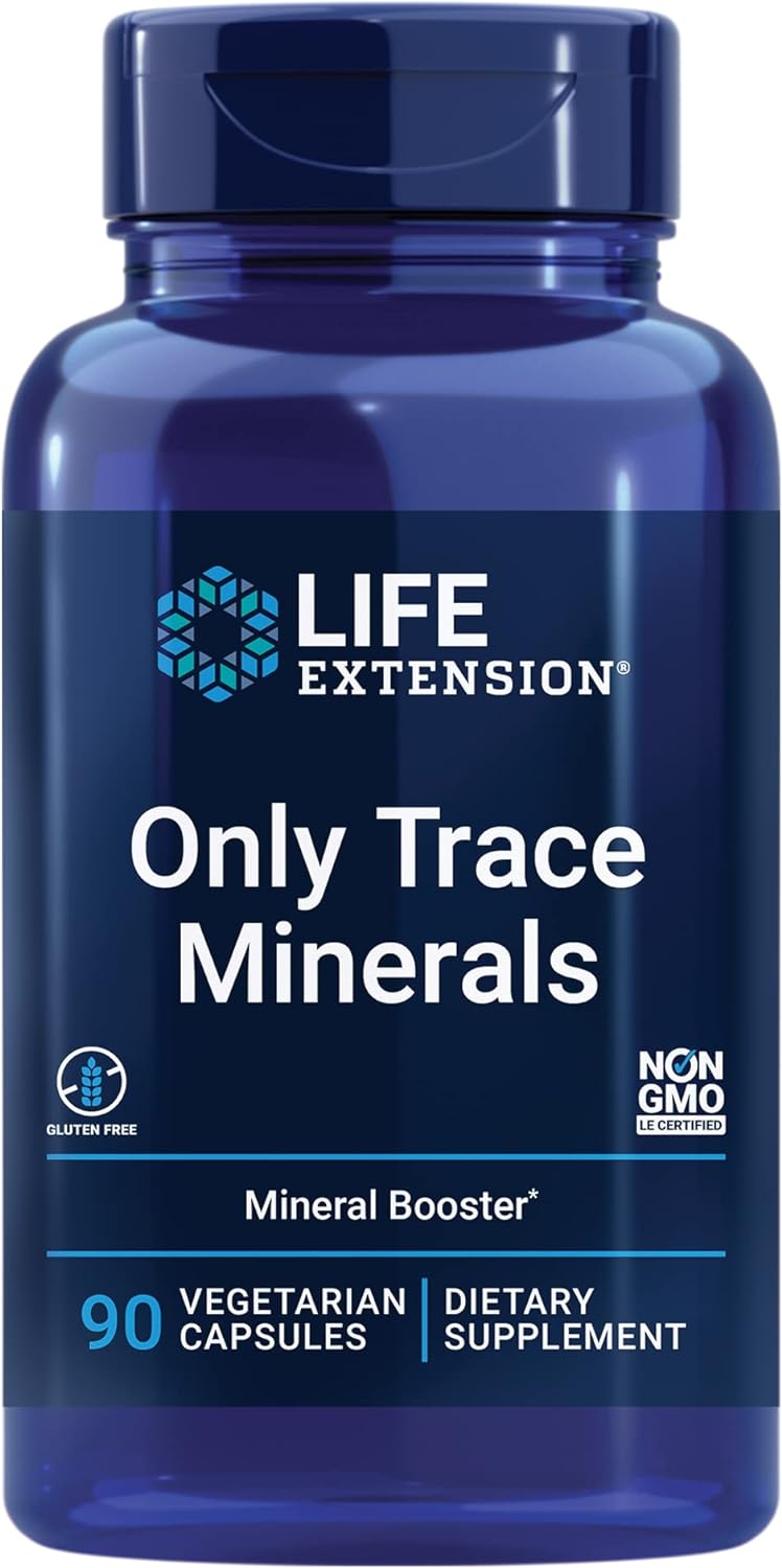 Life Extension Only Trace Minerals - A Daily Dose of Zinc, Chromium, Boron, Vanadyl sulfate & More – For Healthy Immune Function & Well-Being -Non-GMO, Gluten-Free - 90 Vegetarian Capsules