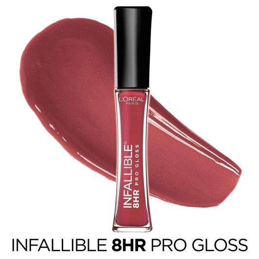 L'Oréal Paris Makeup Infallible 8 Hour Hydrating Lip Gloss, Modern Mauve, 0.21 Fl Oz