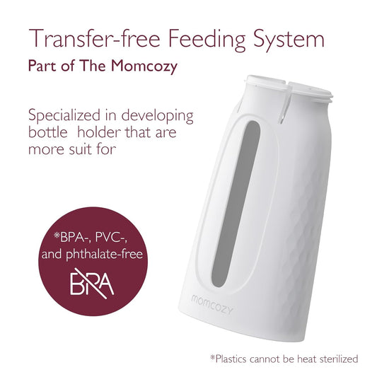 Momcozy Natural Baby Breast Milk Feeding Bottle Holder, Easy To Clean, Reusable For Momcozy Disposable Baby Bottle Kit, 1 Pack