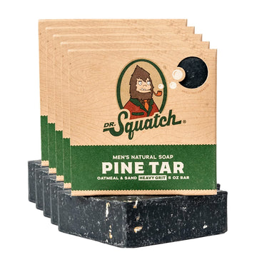 Dr. Squatch Natural Bar Soap For Men - Cold Process Soap With No Harsh Chemicals - Bay Rum (5 Oz, 5-Pack)