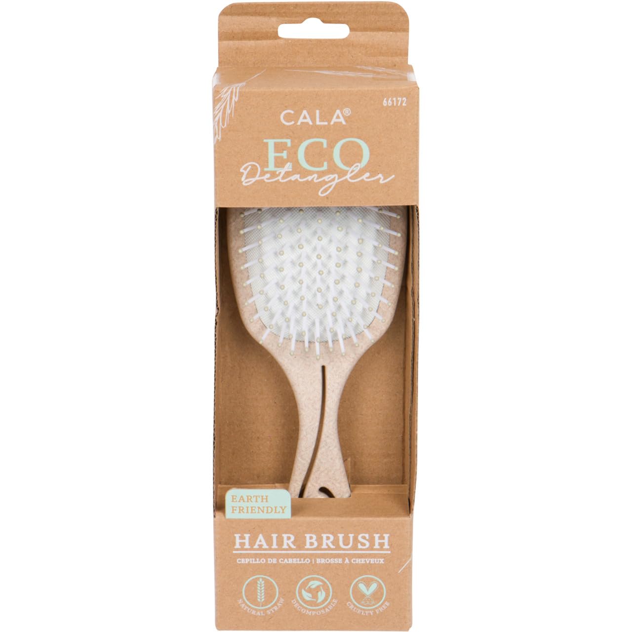 Cala Eco Detangler Paddle Brush (Earth) : Beauty & Personal Care