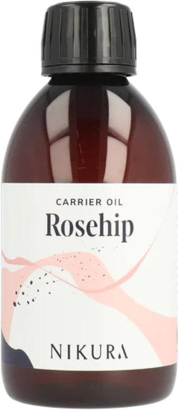 Nikura Rosehip Oil - 250ml | For Skin, Hair Care, Soap Making, Body and Face | Moisturising, Hydrating & Nourishing | Vegan & UK Made | BPA Free