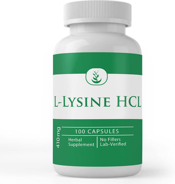 Pure Original Ingredients L-Lysine Hcl (100 Capsules) Always Pure, No Additives Or Fillers, Lab Verified