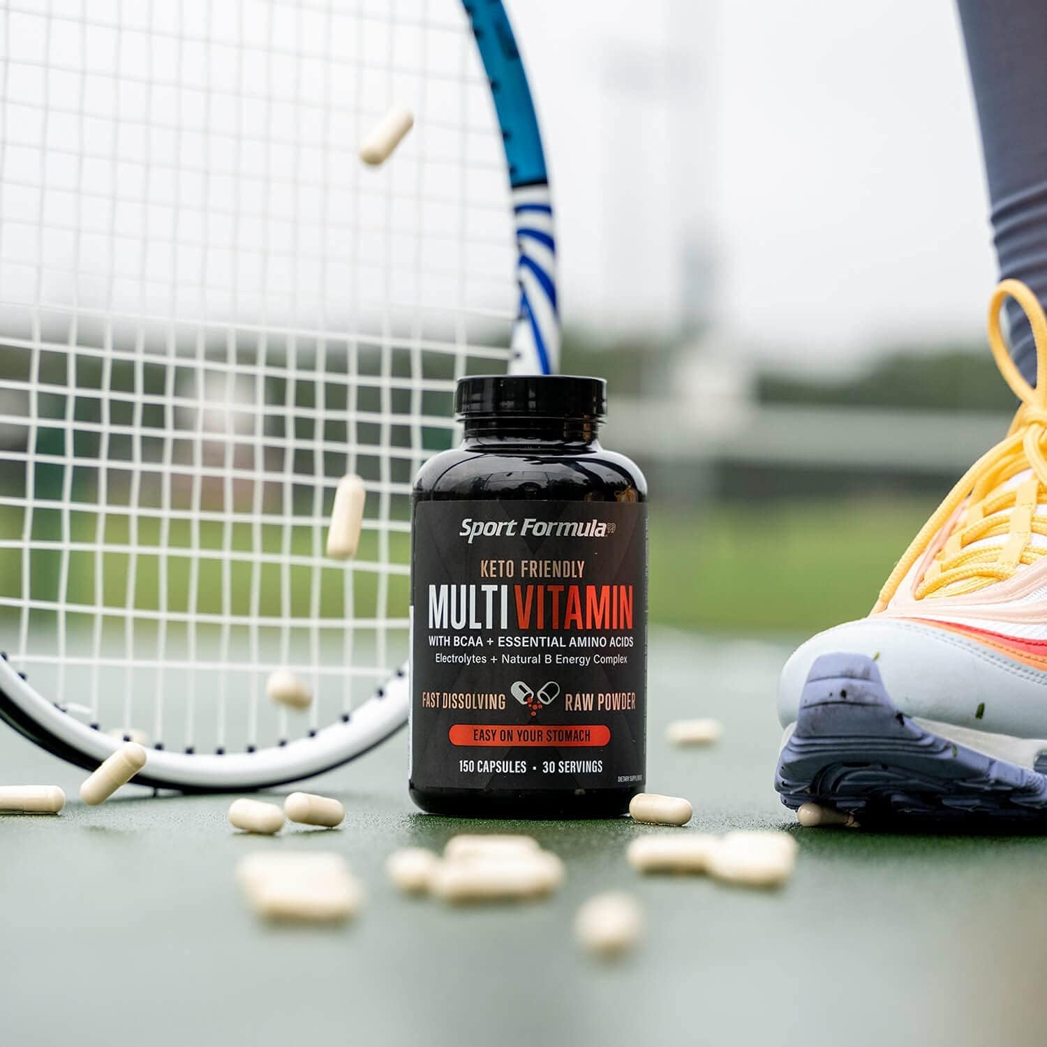 Sport Formula Daily Keto Superfood Multivitamin BCAA Amino Acid Powder Capsules for Men and Women. Won't Upset Your Stomach: Natural Vitamin B Energy Complex: Anti Aging Immune System Support : Health & Household