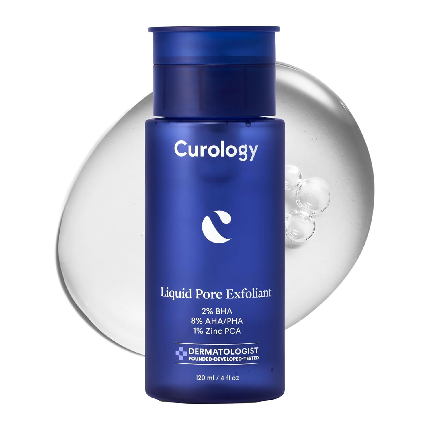 Curology Liquid Pore Exfoliant, 2% Bha Salicylic Acid, 8% Aha/Pha Lactic Acid, And 1% Zinc Pca, Brightening And Exfoliating Facial Skin Care, 4 Fl Oz