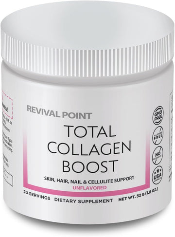 Total Collagen Boost With Verisol® Bioactive Collagen Peptides Peptides Powder, Hyaluronic Acid & Marine Collagen