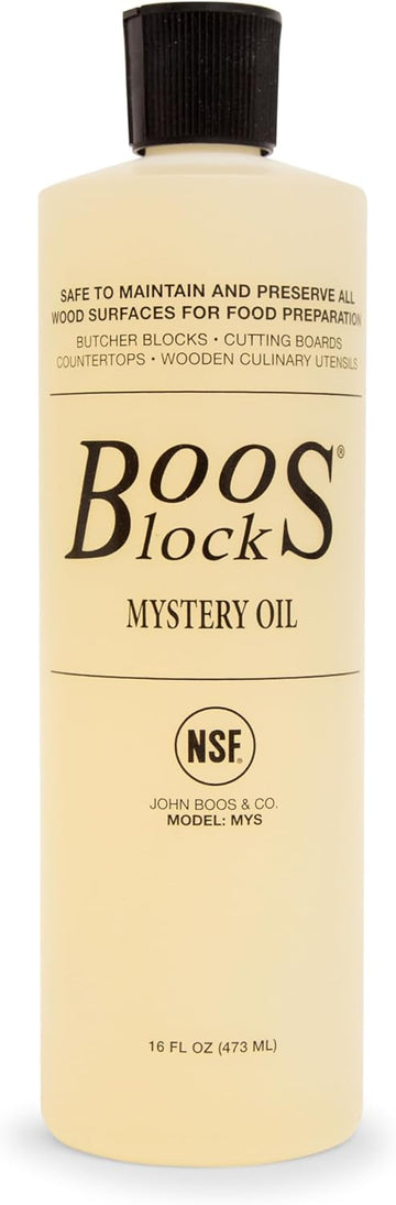 John Boos MYSB Mystery Butcher Block Oil, 16 Ounce Bottle