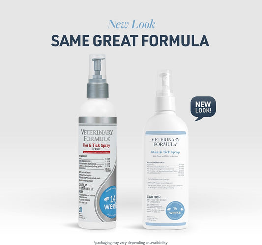 Veterinary Formula Flea and Tick Spray for Dogs, 8 oz – Easy-to-Use Dog Flea Spray, Kills on Contact, Prevents Egg & Larval Development for 14 weeks