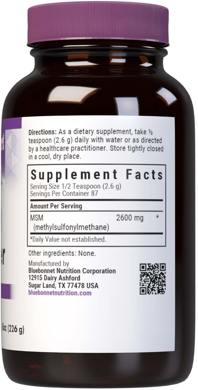 Bluebonnet Msm Powder, 8 Ounces : Health & Household