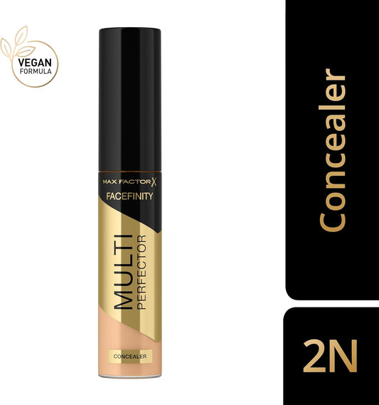 Max Factor Facefinity Multi-Perfector Concealer, All In One, Conceal Imperfections, Instant Brightening, Natural Finish, Lightweight, Vegan, Customisable Coverage - 6N, 11Ml