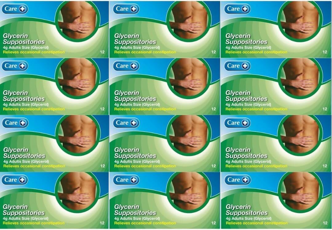 Two Packs Of Care Glycerin Suppositories 4G Adult 12
