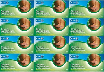 Two Packs Of Care Glycerin Suppositories 4G Adult 12