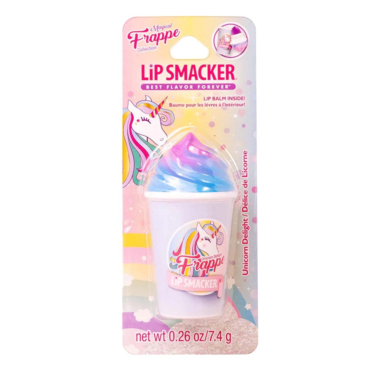 Lip Smacker Frappe Cup Lip Balm, Unicorn, 1 Tube, Prevent Chapped Lips, 0.26 Ounce : Beauty & Personal Care