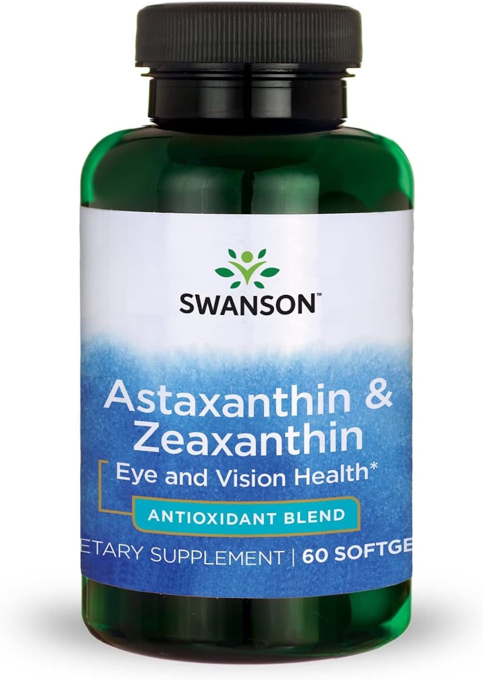 Swanson Astaxanthin & Zeaxanthin Eye Vision Brain Skin Health Antioxidant Support Supplement (Astaxanthin 4 Mg & Omnixan Zeaxanthin 4 Mg) 60 Softgels Sgels