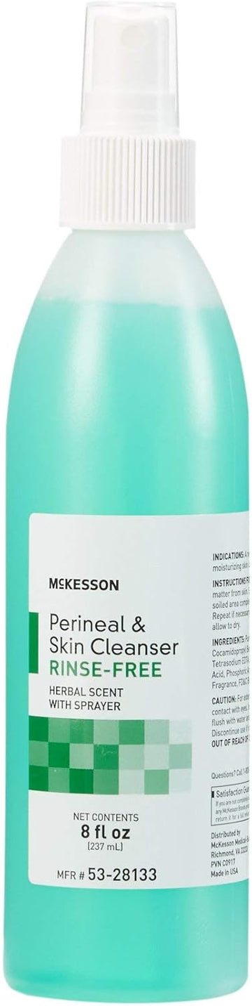 Mckesson Perineal Skin Cleanser, Rinse-Free, Herbal Scent, 8 Oz, 1 Count