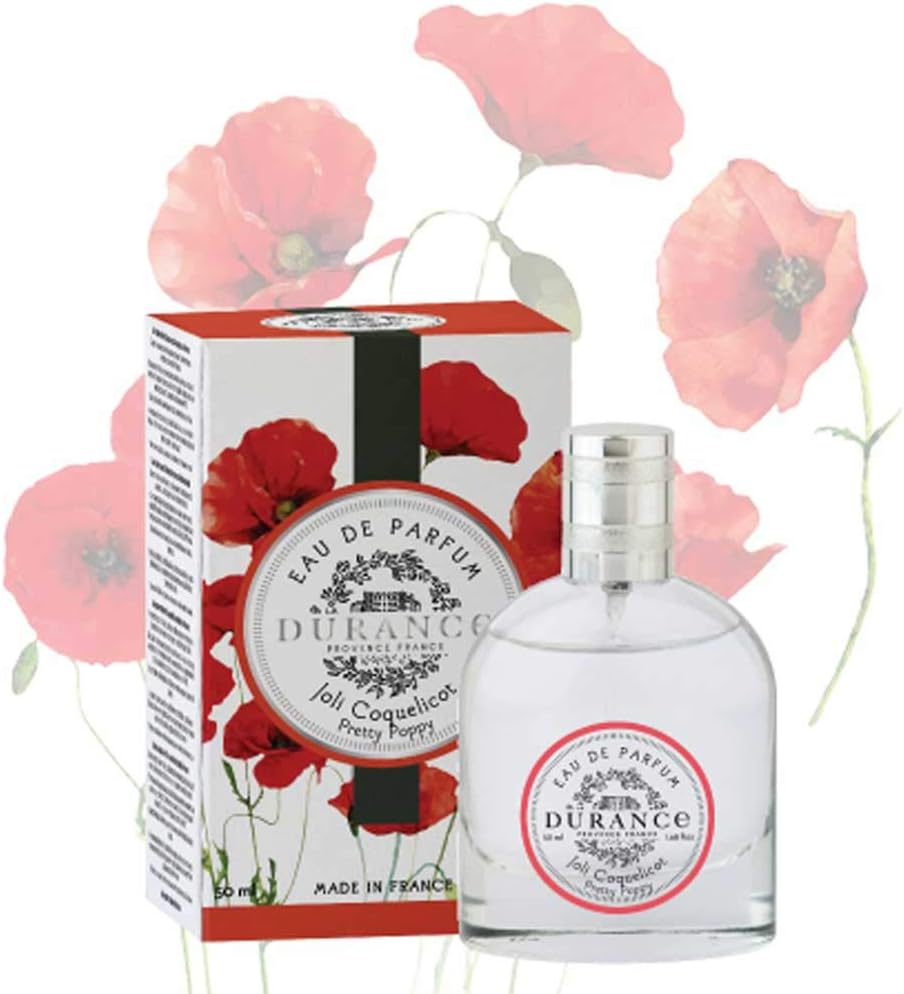 Durance Eau de Parfum For Women (50ml) Pretty Poppy Scent, Luxury Fragrance for Women - Women's Parfum - Natural & Safe, Long Lasting : Amazon.co.uk: Beauty
