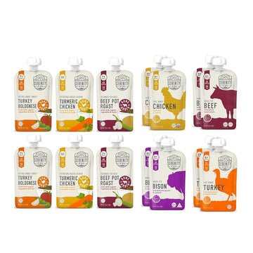 Serenity Kids 7+ Months Bone Broth And Ethically Sourced Meats + Organic Veggies Variety Pack Baby Food Bundle | Bone Broth And Meat Pouches Variety Pack (14 Count)