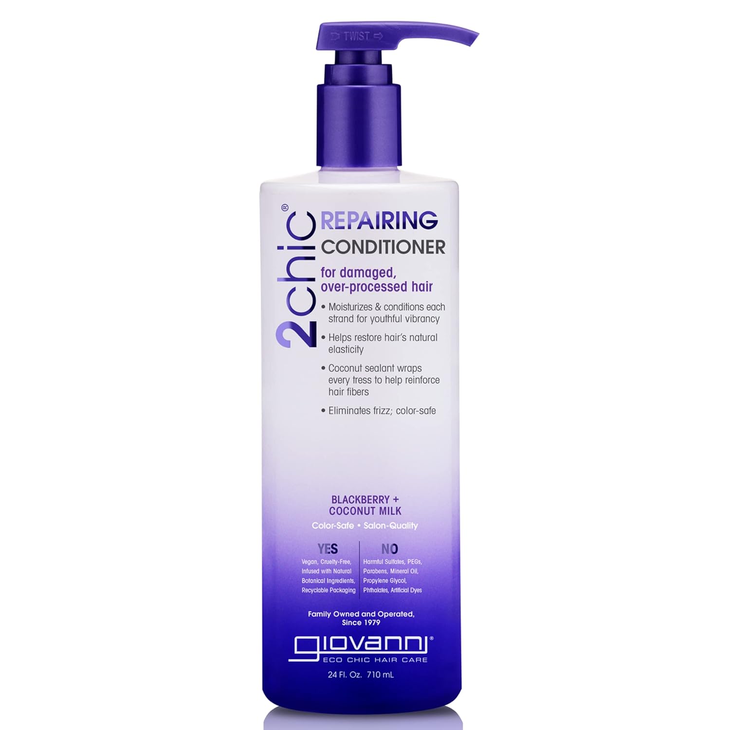 Giovanni 2Chic Repairing Conditioner Is 100% Color-Safe And Nourishes Hair With A Proprietary Blend Of Vitamins, Antioxidants, And Omega Fatty Acids Without Stripping Color - 24 Oz