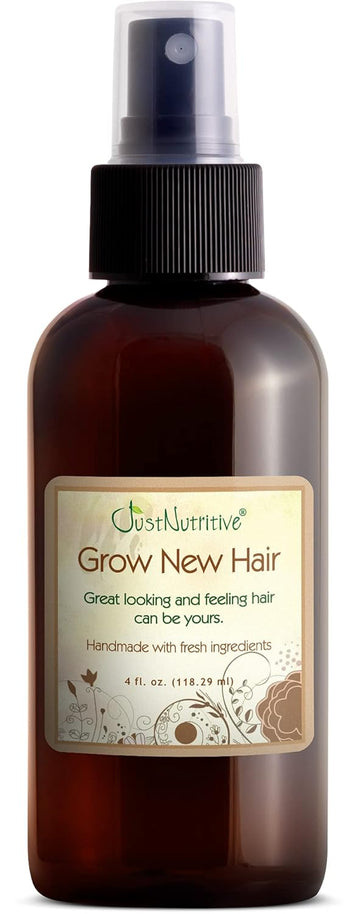 Grow New Hair Treatment | Hair Regrowth Oil | Natural Hair Care | Hair Growth Treatment For Men And Women | Just Nutritive | 4 Oz