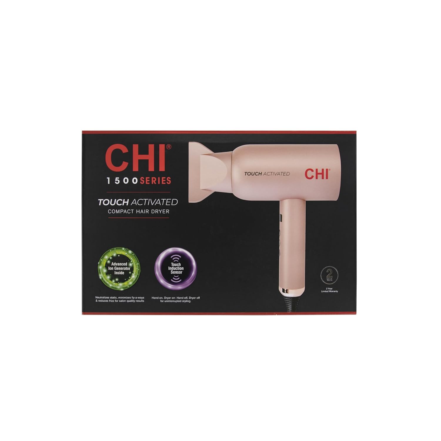 CHI Touch Activated Compact Hair Dryer with Optional Touch Sensor for Uninterrupted Styling : Beauty & Personal Care