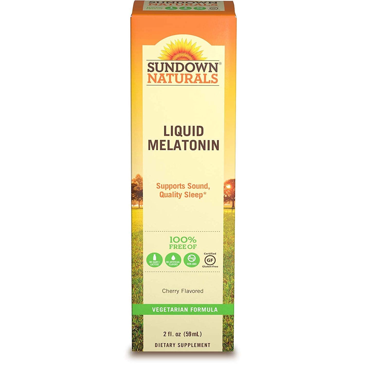 Sundown Melatonin Liquid Cherry Flavor 2 oz (Pack of 4) : Health & Household